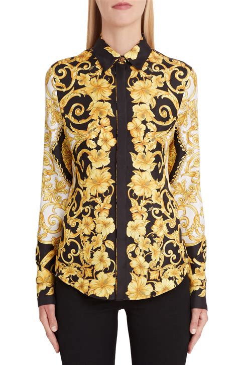 women's versace blouse|Versace italy top.